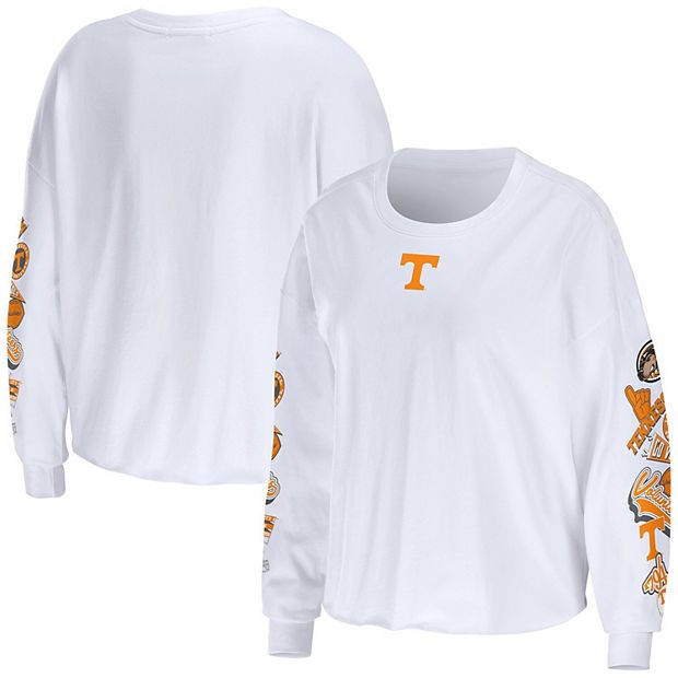 Green Bay Packers WEAR by Erin Andrews Women's Domestic Cropped Long Sleeve  T-Shirt - White