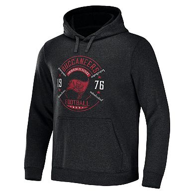 Men's NFL x Darius Rucker Collection by Fanatics Heather Charcoal Tampa Bay Buccaneers Radar Pullover Hoodie