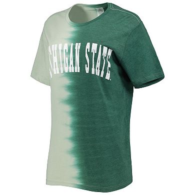 Women's Gameday Couture Green Michigan State Spartans Find Your Groove Split-Dye T-Shirt