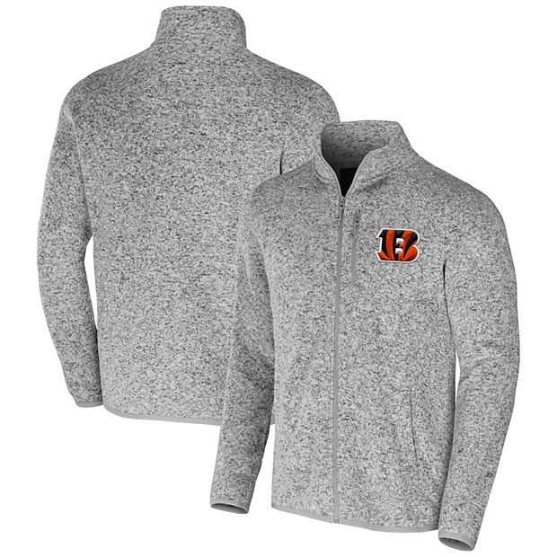 NFL Cincinnati Bengals Men's Gray Full Back Run Long Sleeve Lightweight  Hooded Sweatshirt - S