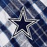 Women's Concepts Sport Navy/Silver Dallas Cowboys Mainstay Flannel Full-Button Long Sleeve Nightshirt