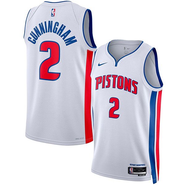 Nike Men's 2022-23 City Edition Detroit Pistons Cade Cunningham #2 Green Dri-Fit Swingman Jersey, Medium