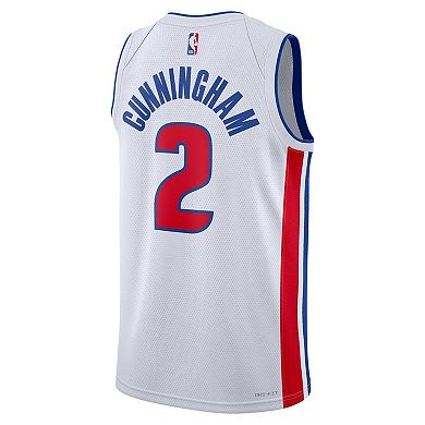 Unisex Nike Cade Cunningham White Detroit Pistons Swingman Jersey - Association Edition