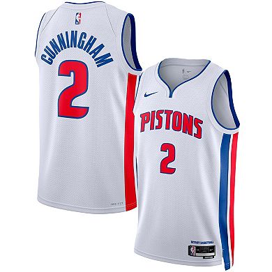Unisex Nike Cade Cunningham White Detroit Pistons Swingman Jersey - Association Edition