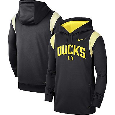 Men's Nike Black Oregon Ducks 2022 Game Day Sideline Performance Pullover Hoodie