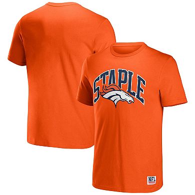 Men's NFL x Staple Orange Denver Broncos Logo Lockup T-Shirt