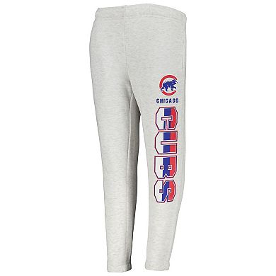 Youth Ash Chicago Cubs Game Time Fleece Pants