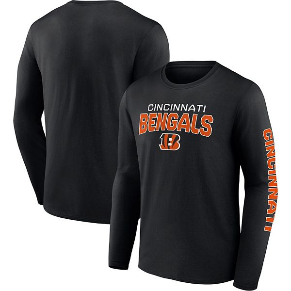 Men's Fanatics Branded Black Cincinnati Bengals Go the Distance Long Sleeve  T-Shirt