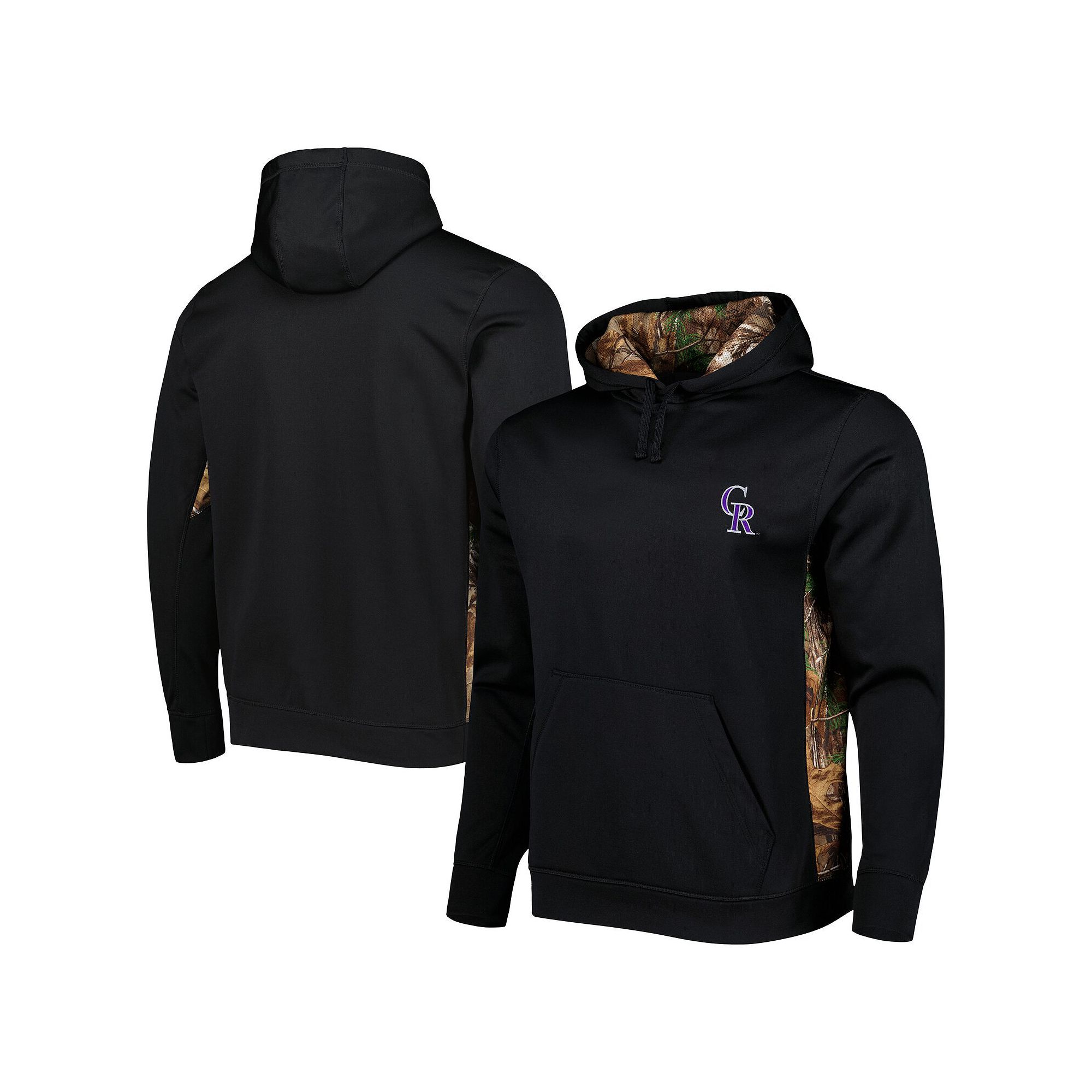 Mens Dunbrooke Black/Camo Colorado Rockies Ranger Pullover Hoodie, Size: M