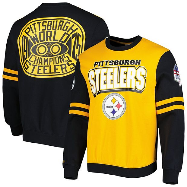 Pittsburgh Steelers Mitchell & Ness Start Of Season Fleece Crew Neck  Sweatshirt