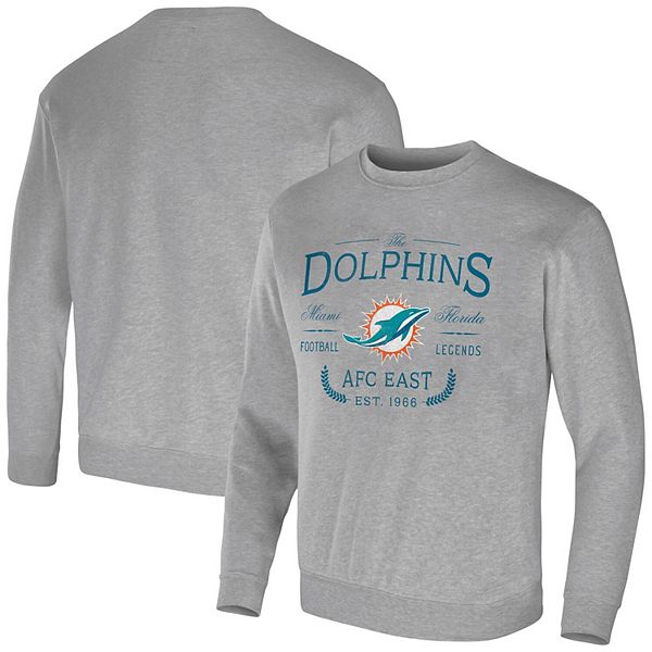 Men's NFL x Darius Rucker Collection by Fanatics Heather Gray Miami Dolphins  Pullover Sweatshirt