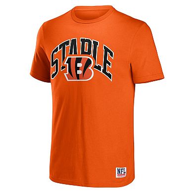 Men's NFL x Staple Orange Cincinnati Bengals Logo Lockup T-Shirt