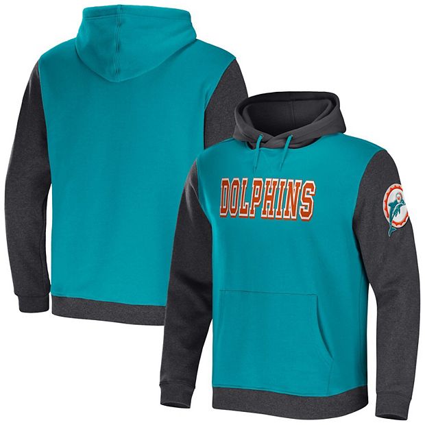 Miami Dolphins Color Block Men's Nike NFL Pullover Hoodie.