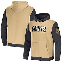 Men's Nike Gold/Black New Orleans Saints Sideline Impact Lockup Performance Pullover  Hoodie