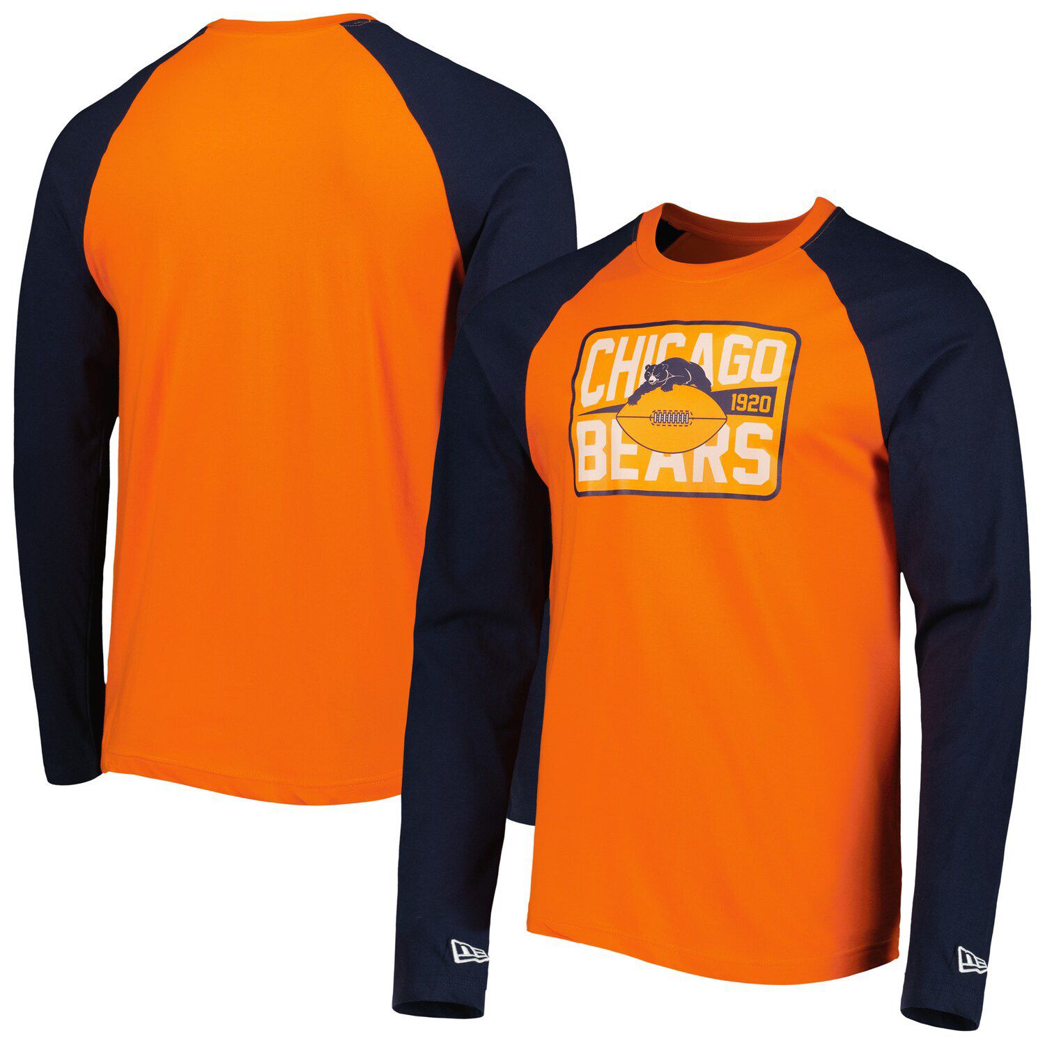 Chicago Bears New Era Women's Training Camp Raglan V-Neck T-Shirt