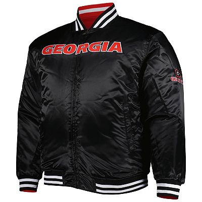 Men's Red/Black Georgia Bulldogs Big Tall Reversible Satin Full