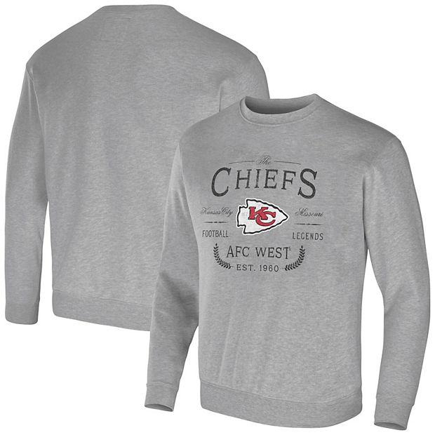 Tommy Hilfiger Mens Kansas City Chiefs Sweatshirt, Grey, Medium