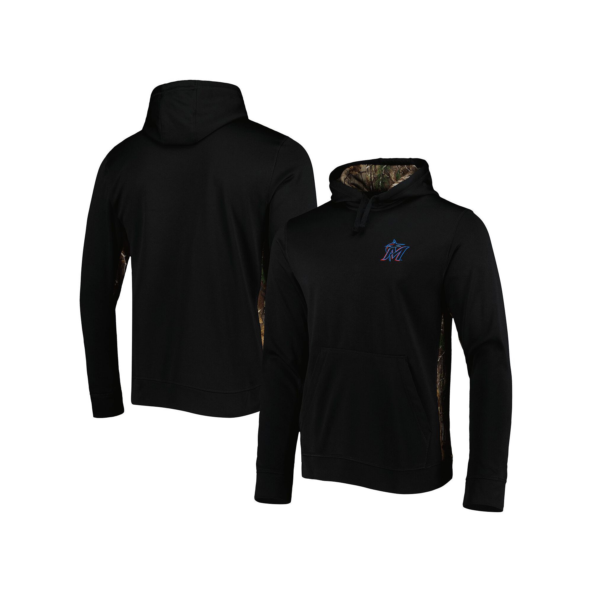 Mens Dunbrooke Black/Camo Miami Marlins Ranger Pullover Hoodie, Size: XL