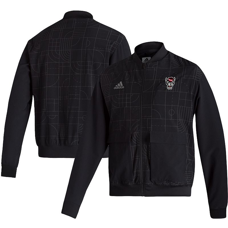 Mens adidas Black NC State Wolfpack Playoff Pack Full-Zip Jacket, Size: 2X