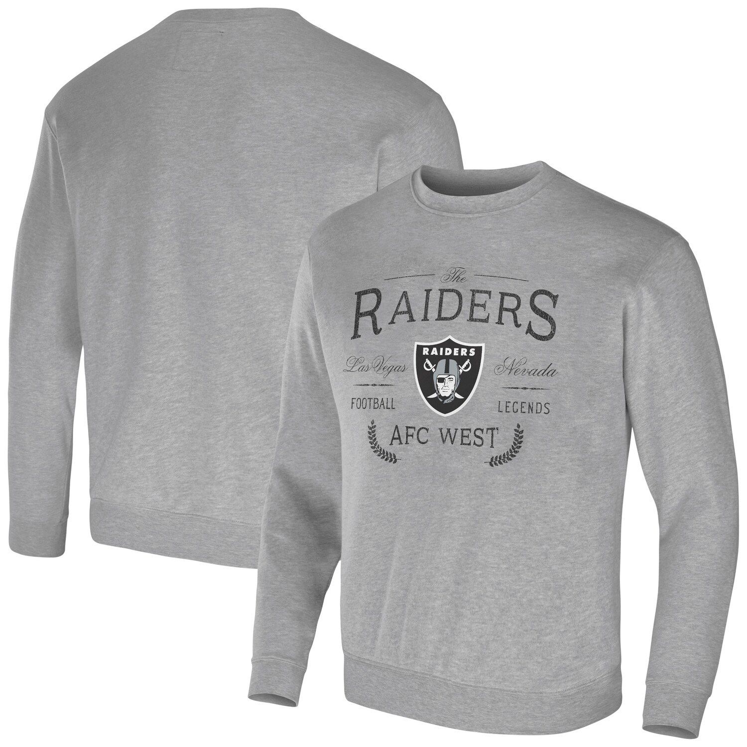 Mitchell & Ness Black/Silver Las Vegas Raiders Big & Tall Big Face Pullover Hoodie