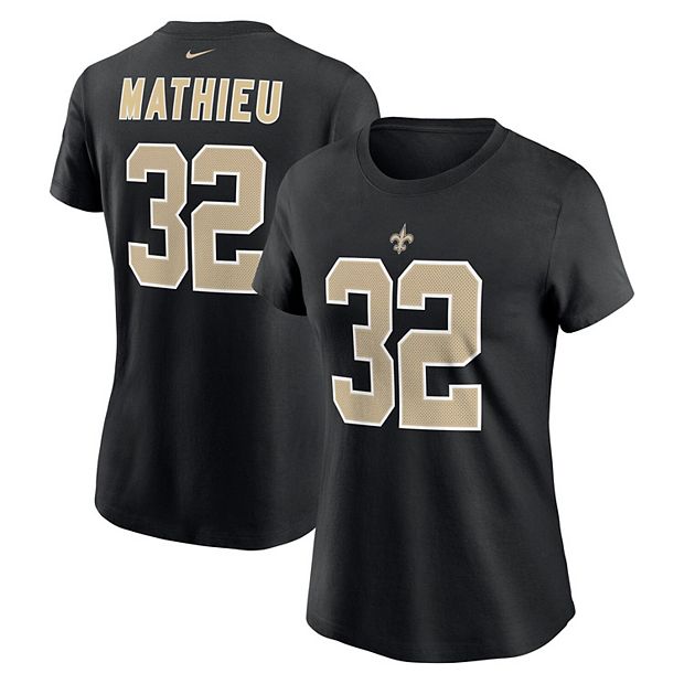 Women's Nike Tyrann Mathieu Black New Orleans Saints Player Name & Number T- Shirt