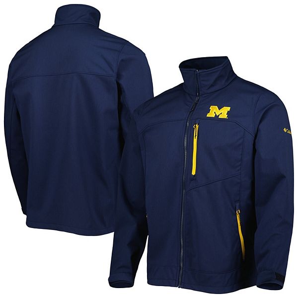 Men's Columbia Navy Michigan Wolverines Ascender II FullZip Jacket