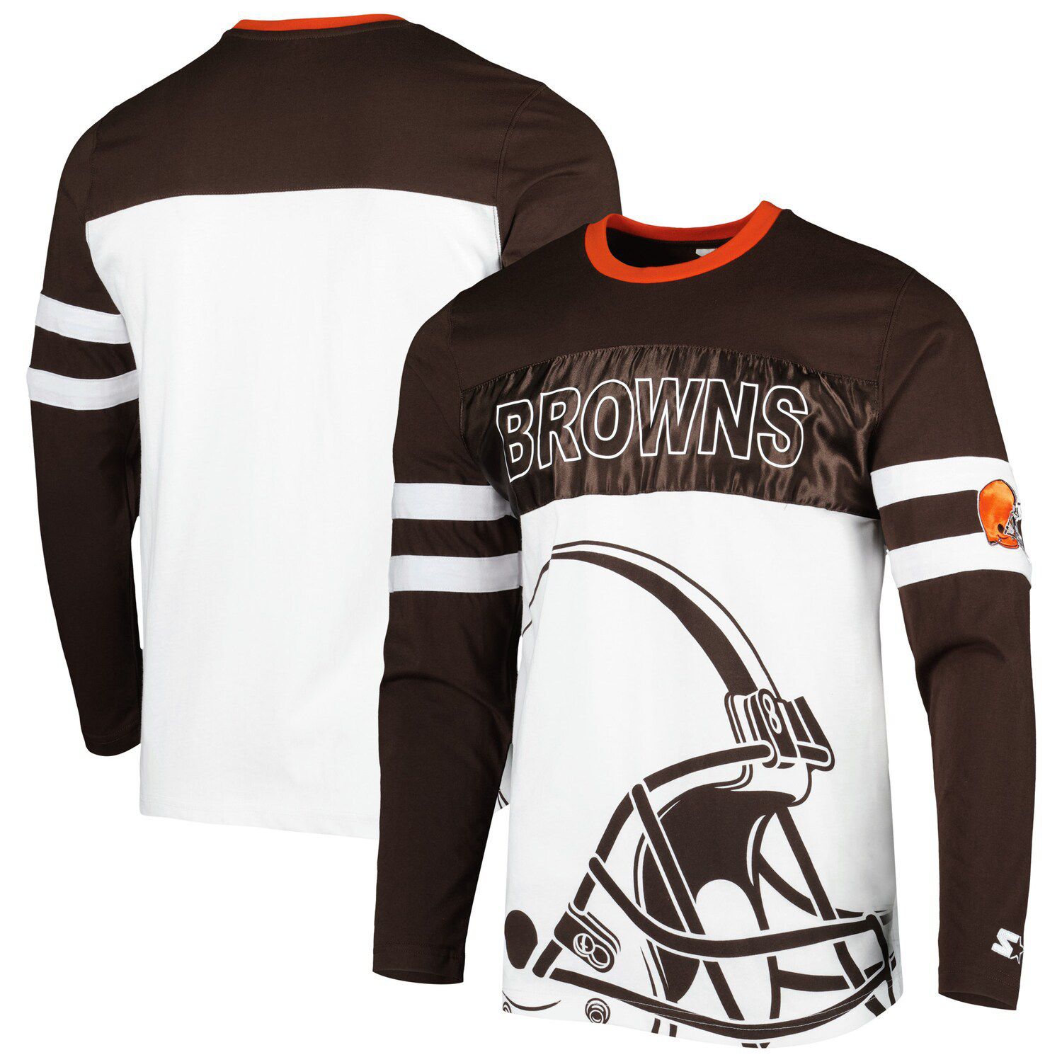 Men's New Era Cream Cleveland Browns Sideline Chrome T-Shirt