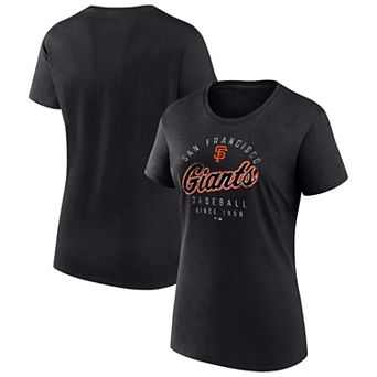 Women's Fanatics Branded Black San Francisco Giants Team Arrival T-Shirt