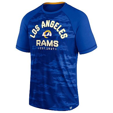 Men's Fanatics Branded Royal Los Angeles Rams Hail Mary Raglan T-Shirt