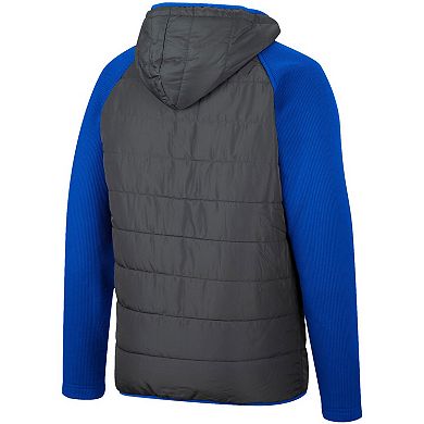 Men's Colosseum Charcoal/Royal Air Force Falcons Good On You Raglan Full-Zip Jacket