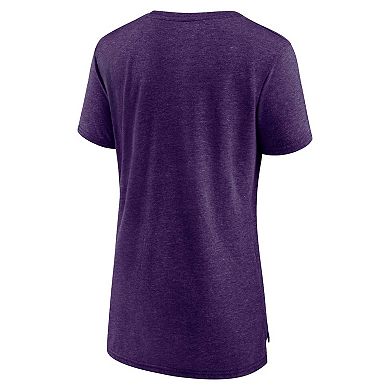 Women's Fanatics Branded Heathered Purple Los Angeles Lakers True Classics Tri-Blend T-Shirt