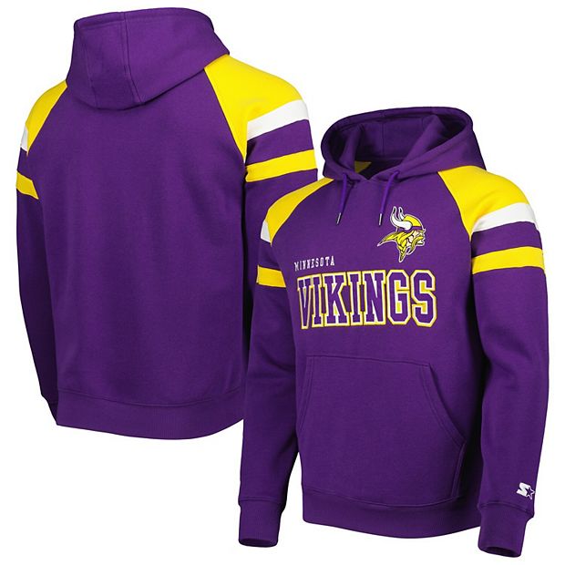 Men's Starter Purple Minnesota Vikings Draft Fleece Raglan