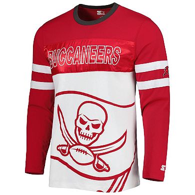 Men's Starter Red/White Tampa Bay Buccaneers Halftime Long Sleeve T-Shirt