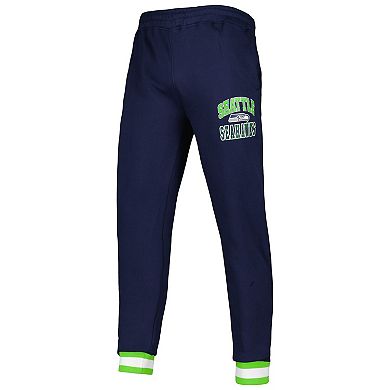 Men's Starter College Navy Seattle Seahawks Blitz Fleece Jogger Pants