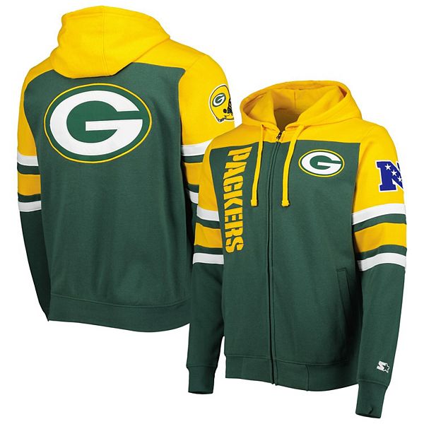 Men's Starter Green Green Bay Packers Extreme Full-Zip Hoodie Jacket
