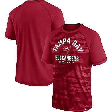 Men's Fanatics Branded Red Tampa Bay Buccaneers Hail Mary Raglan T-Shirt