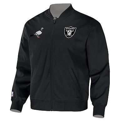 Men's NFL x Staple Gray Las Vegas Raiders Reversible Core Jacket