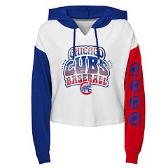 Mlb Chicago Cubs Boys' Long Sleeve Twofer Poly Hooded Sweatshirt