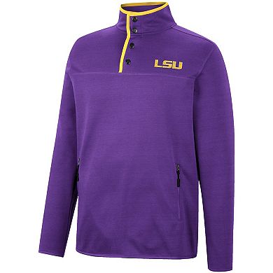 Men's Colosseum Purple LSU Tigers Rebound Quarter-Snap Jacket