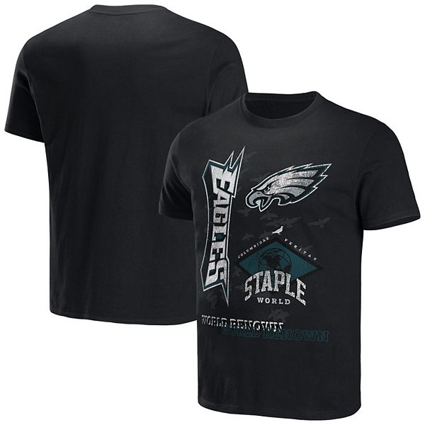 Men's NFL x Staple Black Philadelphia Eagles World Renowned T-Shirt