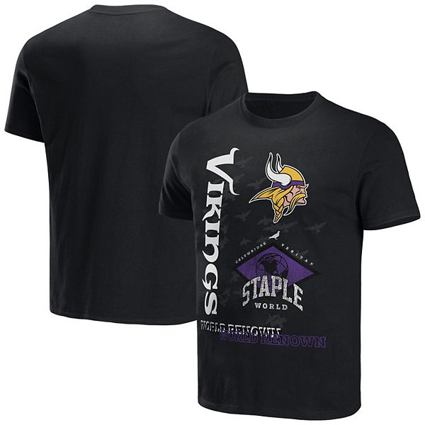 Minnesota Vikings NFL Team Apparel T-Shirt Men's Size Large Short  Sleeve Black