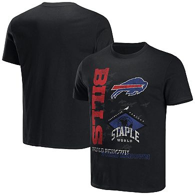 Men's NFL x Staple Black Buffalo Bills World Renowned T-Shirt