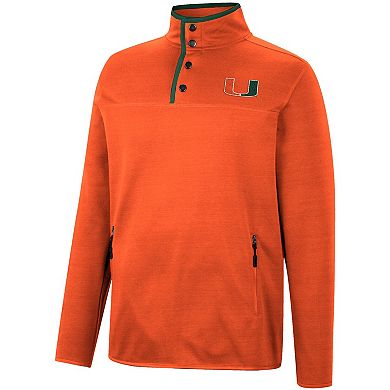 Men's Colosseum Orange Miami Hurricanes Rebound Quarter-Snap Jacket