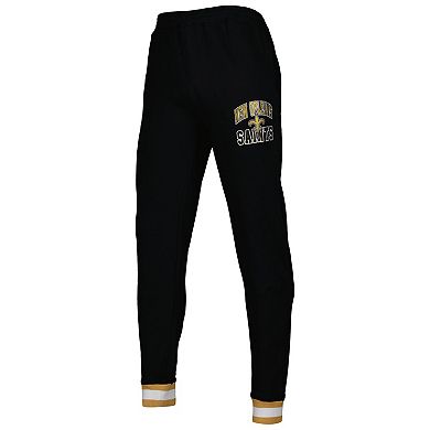 Men's Starter Black New Orleans Saints Blitz Fleece Jogger Pants