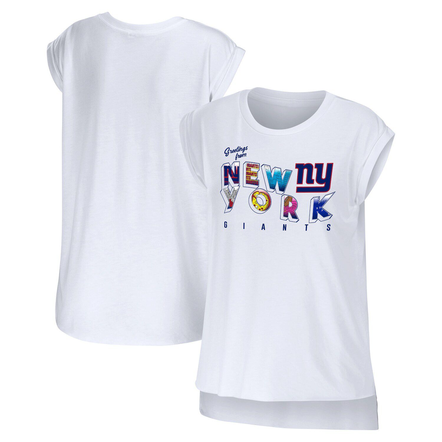 New York Giants Concepts Sport Women's Sonata T-Shirt & Leggings Set -  White/Charcoal