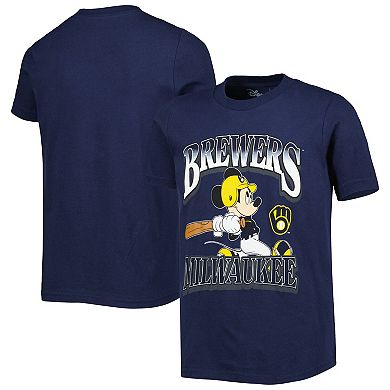 Youth Navy Milwaukee Brewers Disney Game Day T-Shirt