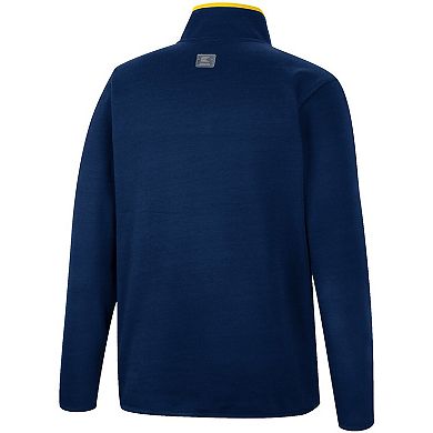 Men's Colosseum Navy Michigan Wolverines Rebound Quarter-Snap Jacket