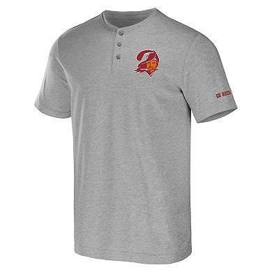 Men's NFL x Darius Rucker Collection by Fanatics Heather Gray Tampa Bay Buccaneers Henley T-Shirt