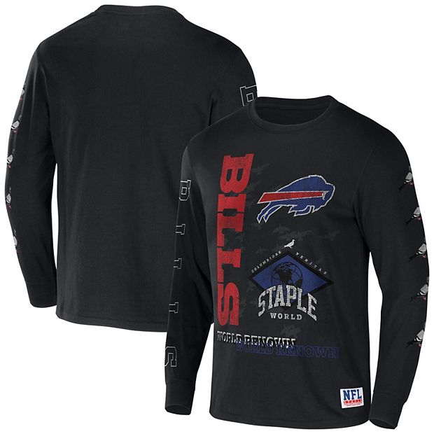 Men's NFL x Staple Black Buffalo Bills World Renowned Long Sleeve