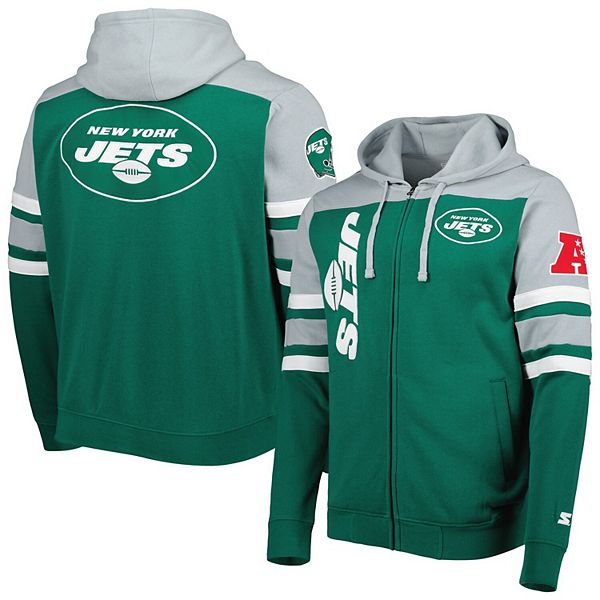 Men's Starter Green New York Jets Extreme Full-Zip Hoodie Jacket